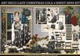 Art Deco Lady Christmas Lola 4 Sheet Mini Kit Black