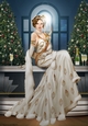 Art Deco Lady Christmas Lola A4 Cream