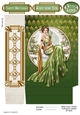 Art Deco Lady Lola Mini Gift Bag Green