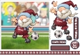 Football Gnome Dark Red and Blue 7x7 Quick Card