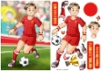 Young Footballer Dude Red, White and Yellow