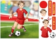 Young Footballer Dude Red, White and Yellow 8x8 Quick Card