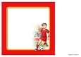 Young Footballer Dude Red, White and Yellow 8x8 Quick Card Insert