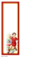 Young Footballer Dude Red, White and Yellow Large, Vertical DL Insert