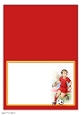 Young Footballer Dude Red, White and Yellow Slider Card Insert