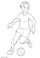 Young Footballer Dude Digital Stamp
