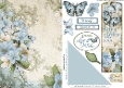 Butterfly Bouquet Bookmark Card Blue
