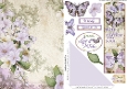 Butterfly Bouquet Bookmark Card Lilac
