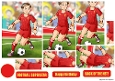 Young Footballer Dude Red, White and Yellow Pyramid