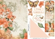 Butterfly Bouquet Bookmark Card Peach