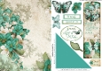 Butterfly Bouquet Bookmark Card Aqua