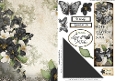 Butterfly Bouquet Bookmark Card Black