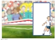 Young Footballer Dude White, Red and Blue Insert