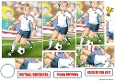 Young Footballer Dude White, Red and Blue Pyramid
