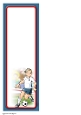 Young Footballer Dude White, Red and Blue Large Vertical DL Insert