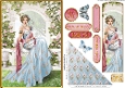 Art Deco Lola Bookmark Card Blue