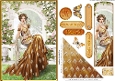 Art Deco Lola Bookmark Card Gold