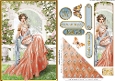 Art Deco Lola Bookmark Card Peach