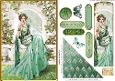 Art Deco Lola Bookmark Card Aqua