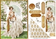 Art Deco Lola Bookmark Card Cream