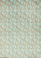 Art Nouveau Delphine Leaf Swirl Paper Aqua