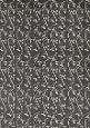 Art Nouveau Delphine Leaf Swirl Paper Black