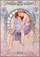 Art Nouveau Delphine A4 Lilac