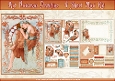 Art Nouveau Delphine 4 Sheet Mini Kit Peach