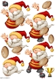 Rugby Gnome Red, Yellow Decoupage Sheet