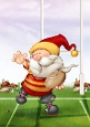 Rugby Gnome Red, Yellow A4