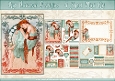 Art Nouveau Delphine 4 Sheet Mini Kit Aqua