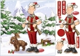 Christmas Clay Pigeon Shooting Dude 2 8x8 Quick Card