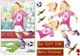 Christmas Football Girl Pink.