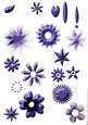 Shabby Chic Flower Petal Sets (purple)