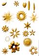 Shabby Chic Flower Petal Sets (gold)