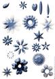 Shabby Chic Flower Petal Sets (blue)