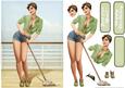 1950's Pin Up Girl Alice May (green)