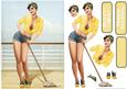 1950's Pin Up Girl Alice May (yellow)