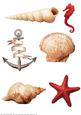Seaside Embellishments (red)