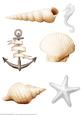 Seaside Embellishments (white)