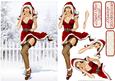 1950's Pin Up Girl Eva Grace Winter Wonderland (red)