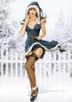 1950's Pin Up Girl Eva Grace Winter Wonderland (blue) A4