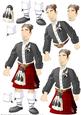 Kilt Dude (red) Decoupage Sheet