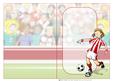 Red and White Football Girl Insert