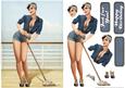 1950's Pin Up Girl Alice May (blue)