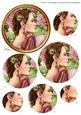 Art Deco Lady Pandore Circle Pyramid (pink)