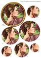 Art Deco Lady Pandore Circle Pyramid (dark Pink)