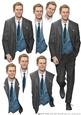 Art Deco Gentleman Antonio (blue) Decoupage Sheet