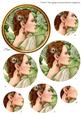 Art Deco Lady Pandore Circle Pyramid (green)