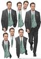 Art Deco Gentleman Antonio (aqua) Decoupage Sheet